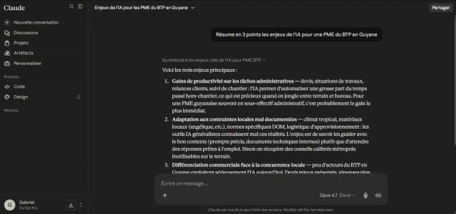 Exemple de réponse Claude - Style structuré et analytique
